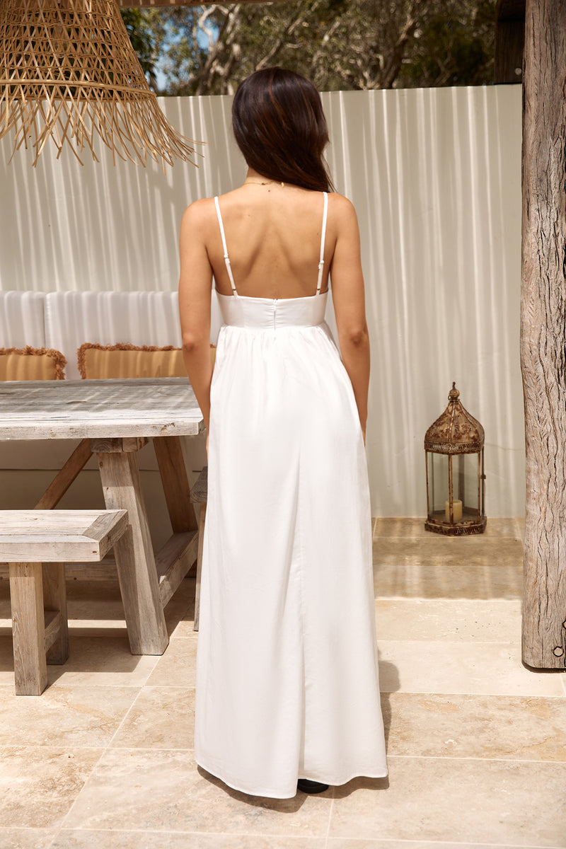 RUNAWAY THE LABEL Tanala Maxi Dress White RUNAWAY THE LABEL Tanala Maxi Dress White