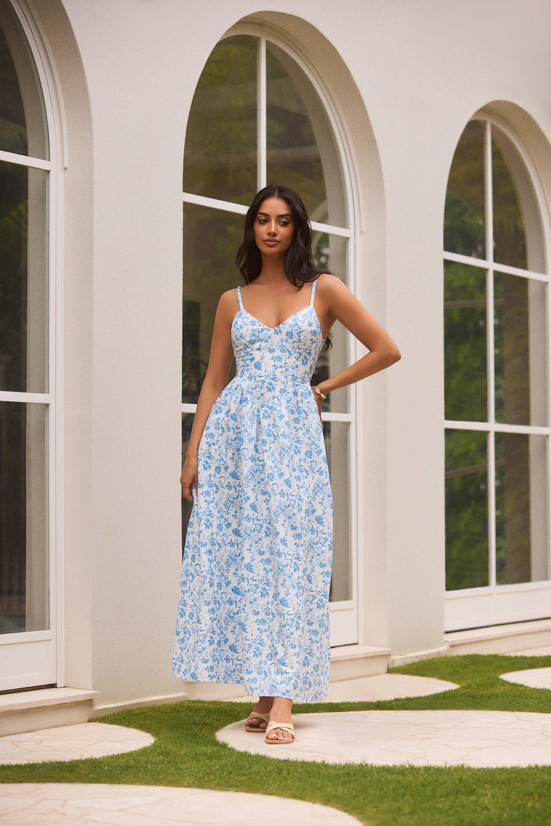Painted Skies Maxi Dress Blue | Fortunate One Painted Skies Maxi Dress Blue | Fortunate One