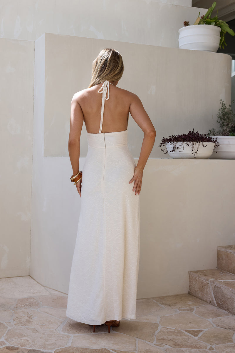 Adano Maxi Dress Beige Size L Adano Maxi Dress Beige Size L
