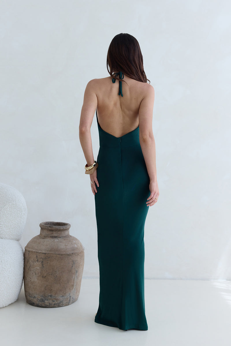 Vibe Setter Halter Maxi Dress Green | Fortunate One Vibe Setter Halter Maxi Dress Green | Fortunate One