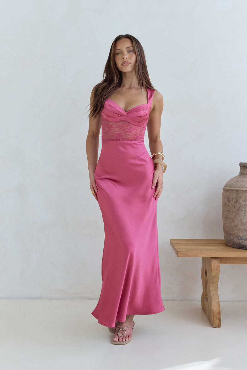 milos nights midi dress blue Milos Nights Midi Dress Rose