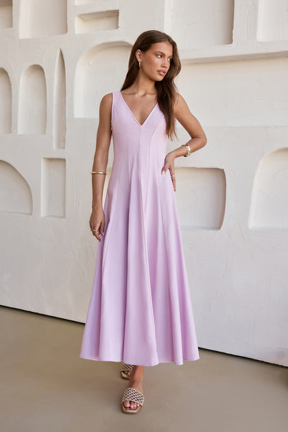 open lace back dress Something Timeless Maxi Dress, Purple – Everyday Chic Boutique main image 1