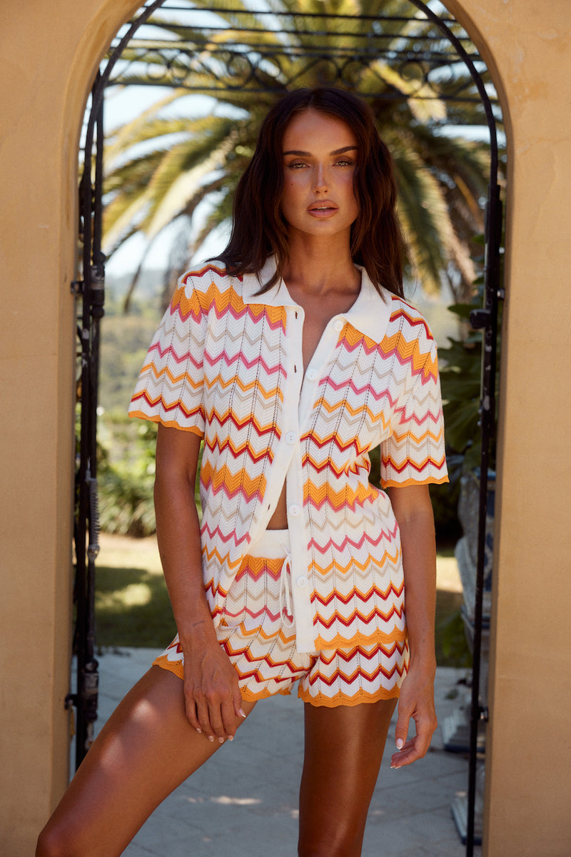 Fortunate One RUNAWAY THE LABEL Albie Top Orange Multi