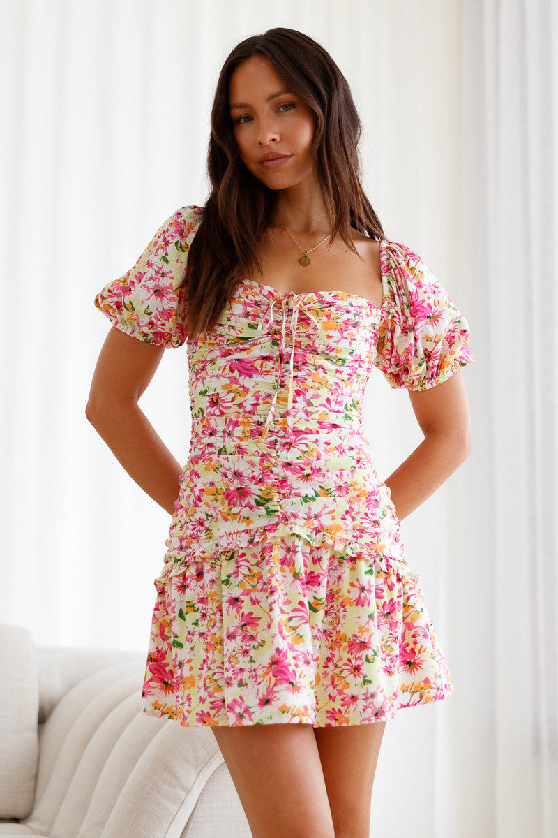 Island Radiance Mini Dress Floral | Fortunate One