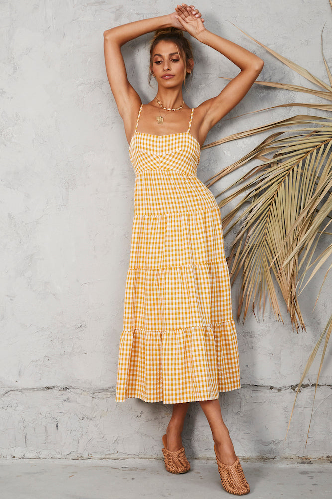 yellow picnic dress Picnic Till Sundown Maxi Dress Yellow