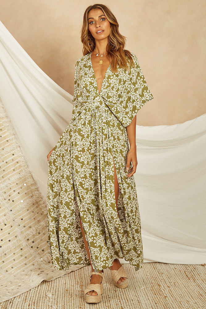 faithfull the brand bergamo maxi dress Phoenix Maxi Dress Green