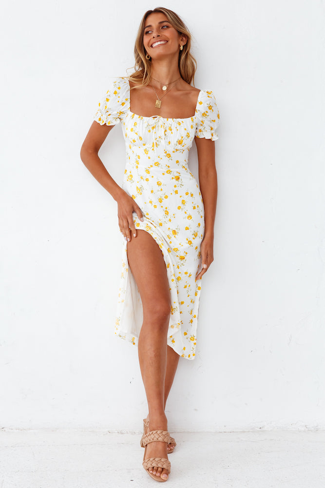 Fields Of Gold Midi Dress | Fortunate One