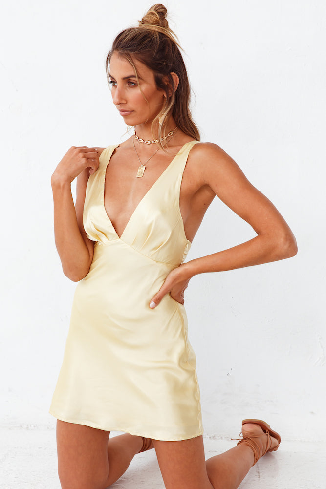 HELLO MOLLY Night In Cabana Dress Yellow | Fortunate One