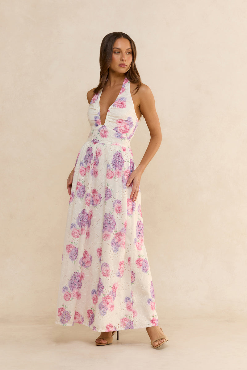 bhldn aura sleeveless halter plunge 3d floral organza maxi dress Fortunate One Shirt Size:M Elisanya Black Off-Shoulder Deep Lightweight fabric trending gifts