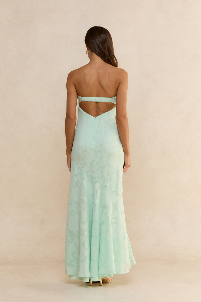 Summer Sorbet Strapless Midi Dress Mint