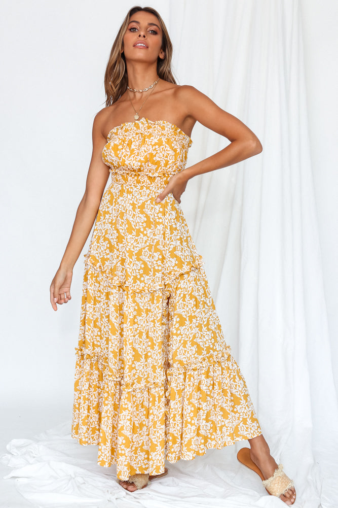 Atlas Maxi Dress Mustard