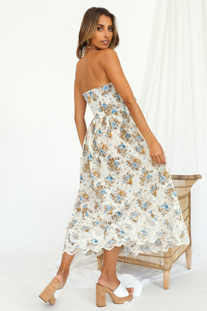 white midi dress classy ROVE Midi Dress - Back Ties
