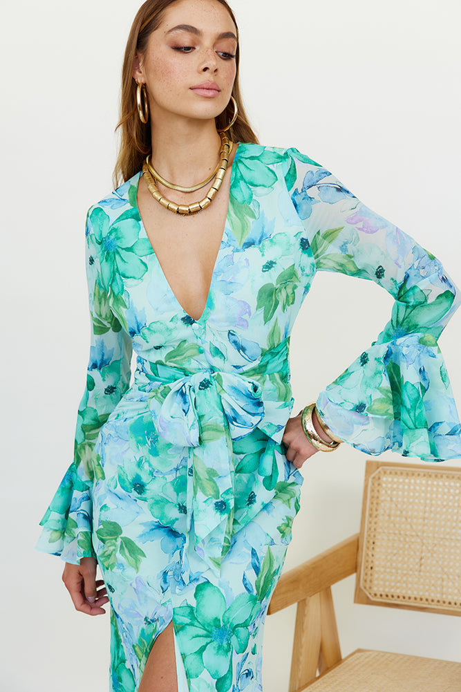 Around The Oasis Maxi Dress Green | Fortunate One Around The Oasis Maxi Dress Green | Fortunate One