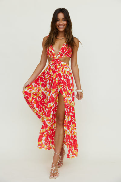 In Spring Maxi Dress Floral