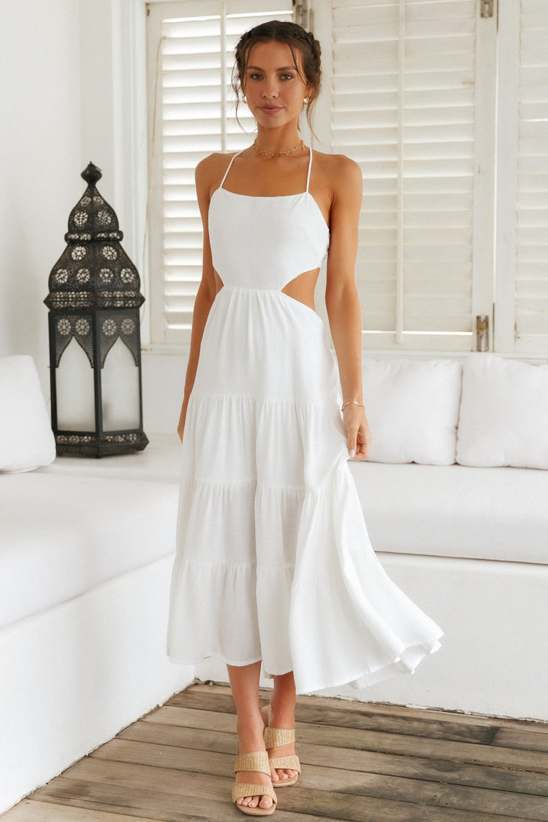Rising Sun Maxi Dress - Off White