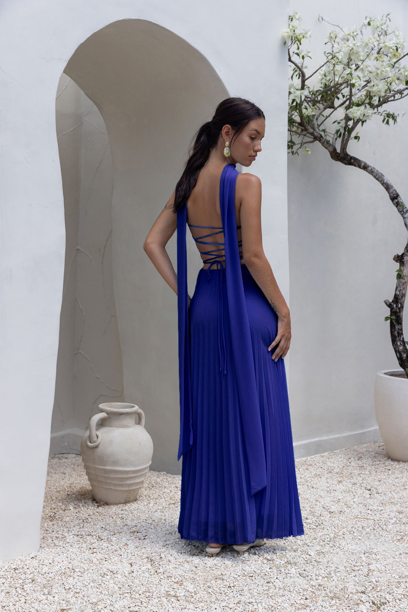 Rosewater Roads Strapless Maxi Dress Navy Rosewater Roads Strapless Maxi Dress Navy