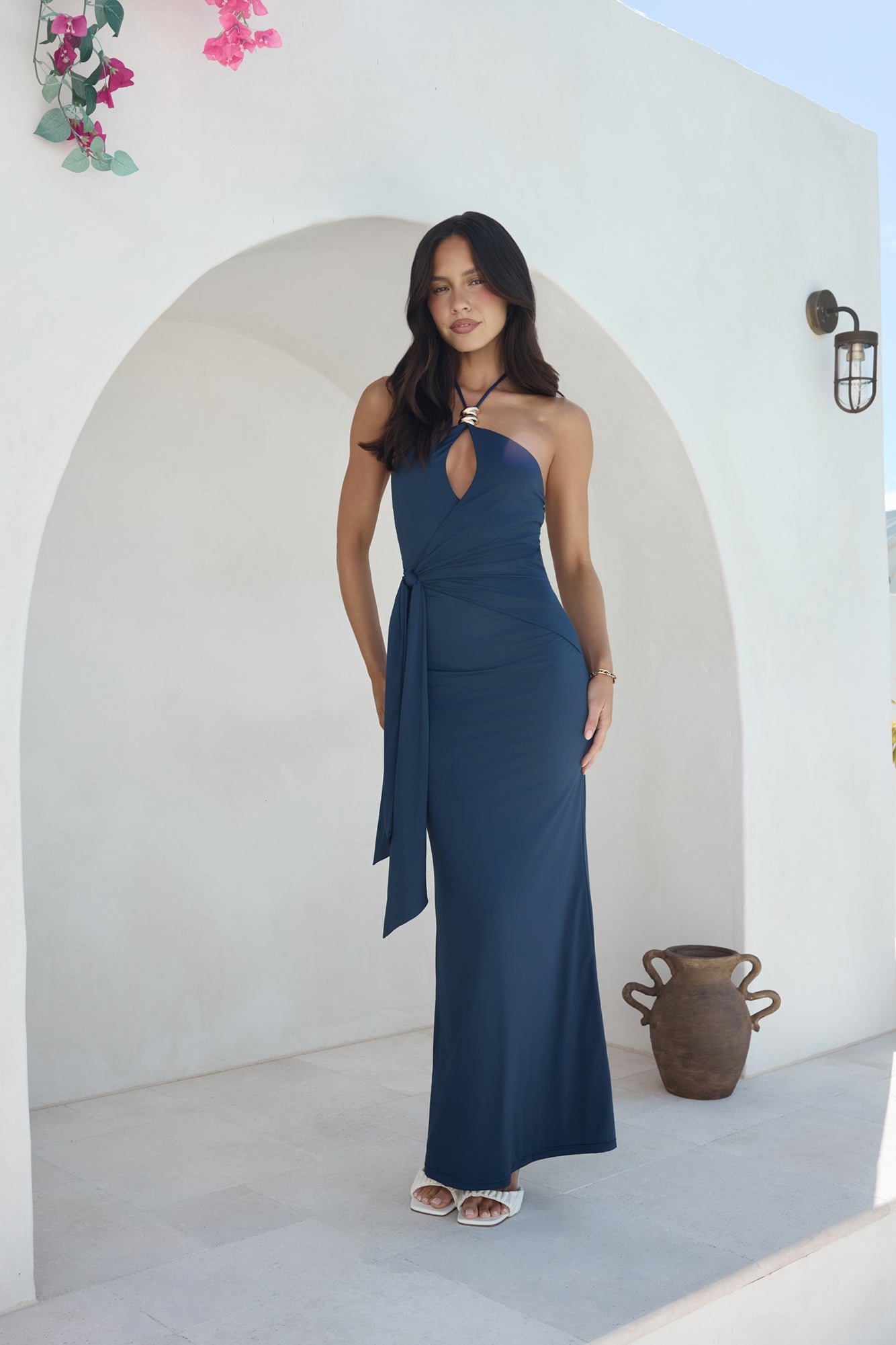 Yours With Love Halter Maxi Dress Navy | Fortunate One Yours With Love Halter Maxi Dress Navy | Fortunate One