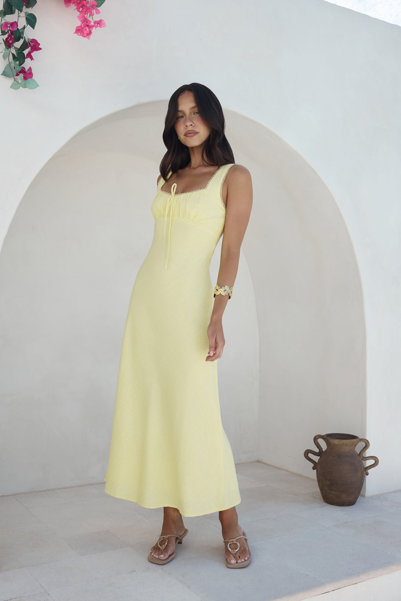 Lemon Squeeze Maxi Dress Yellow Fortunate One