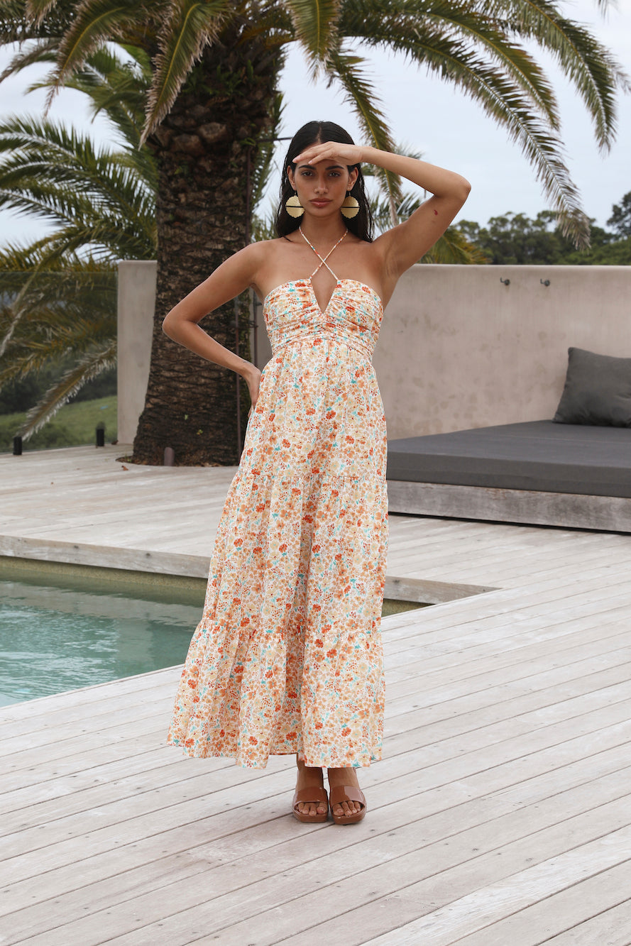Summer in Paradise Maxi Dress orange | Fortunate One Summer in Paradise Maxi Dress orange | Fortunate One