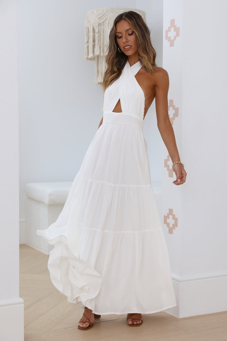 Sun Glare Maxi Dress White Sun Glare Maxi Dress White