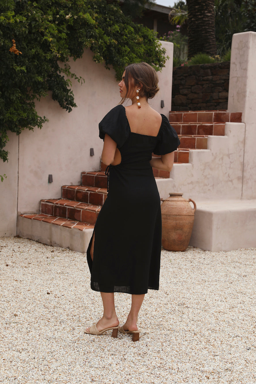 eclipse maxi dress Eclipse Chic Black Maxi Dress | Effortless Elegance