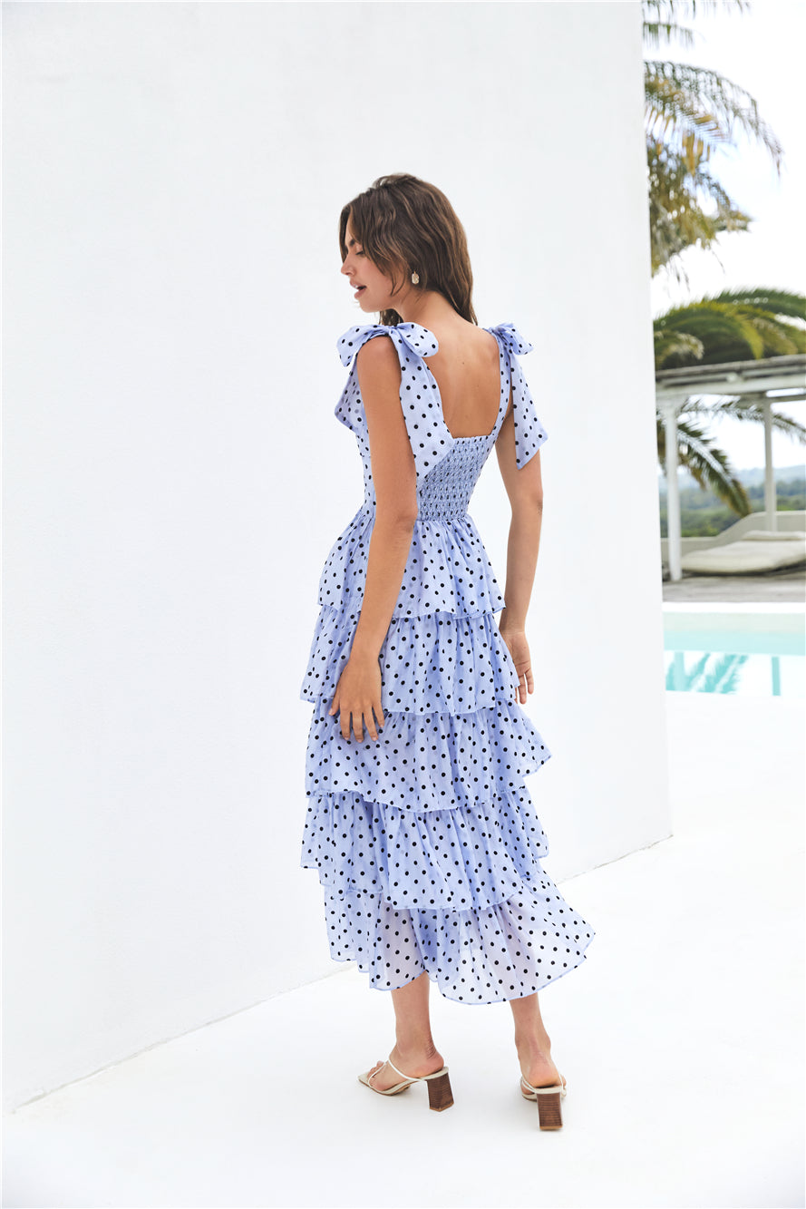 blue and white mediterranean dress Trend Alert: Blue and White Floral Dresses for Summer 2024 Brookes Buys