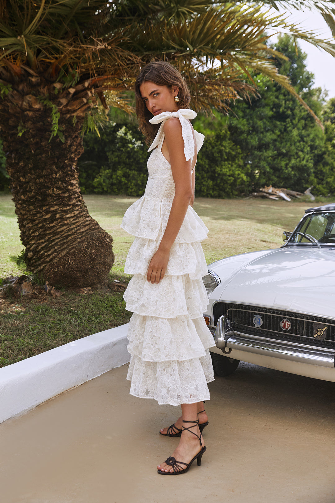 Verdant Muse Tiered Ruffle Midi main image 1