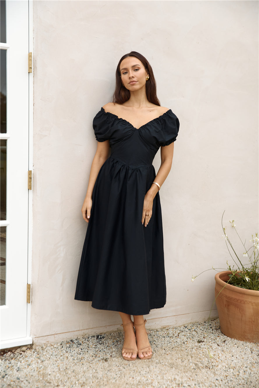 Black Midi Dresses | Fortunate One Black Midi Dresses | Fortunate One