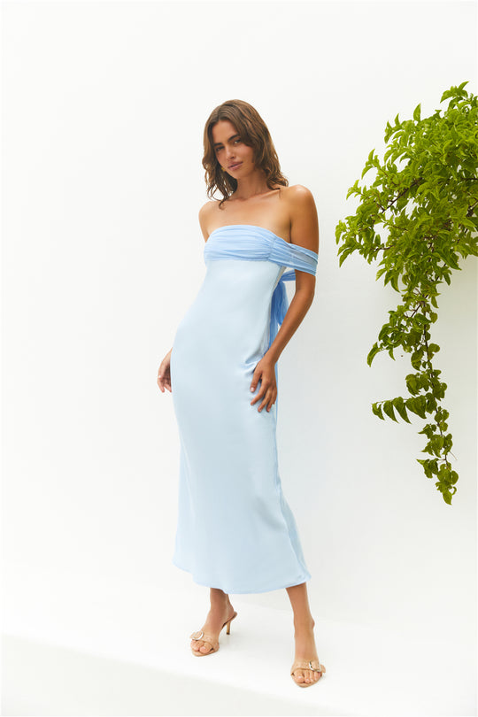 Cleo Cove Strapless Maxi Dress Blue | Fortunate One