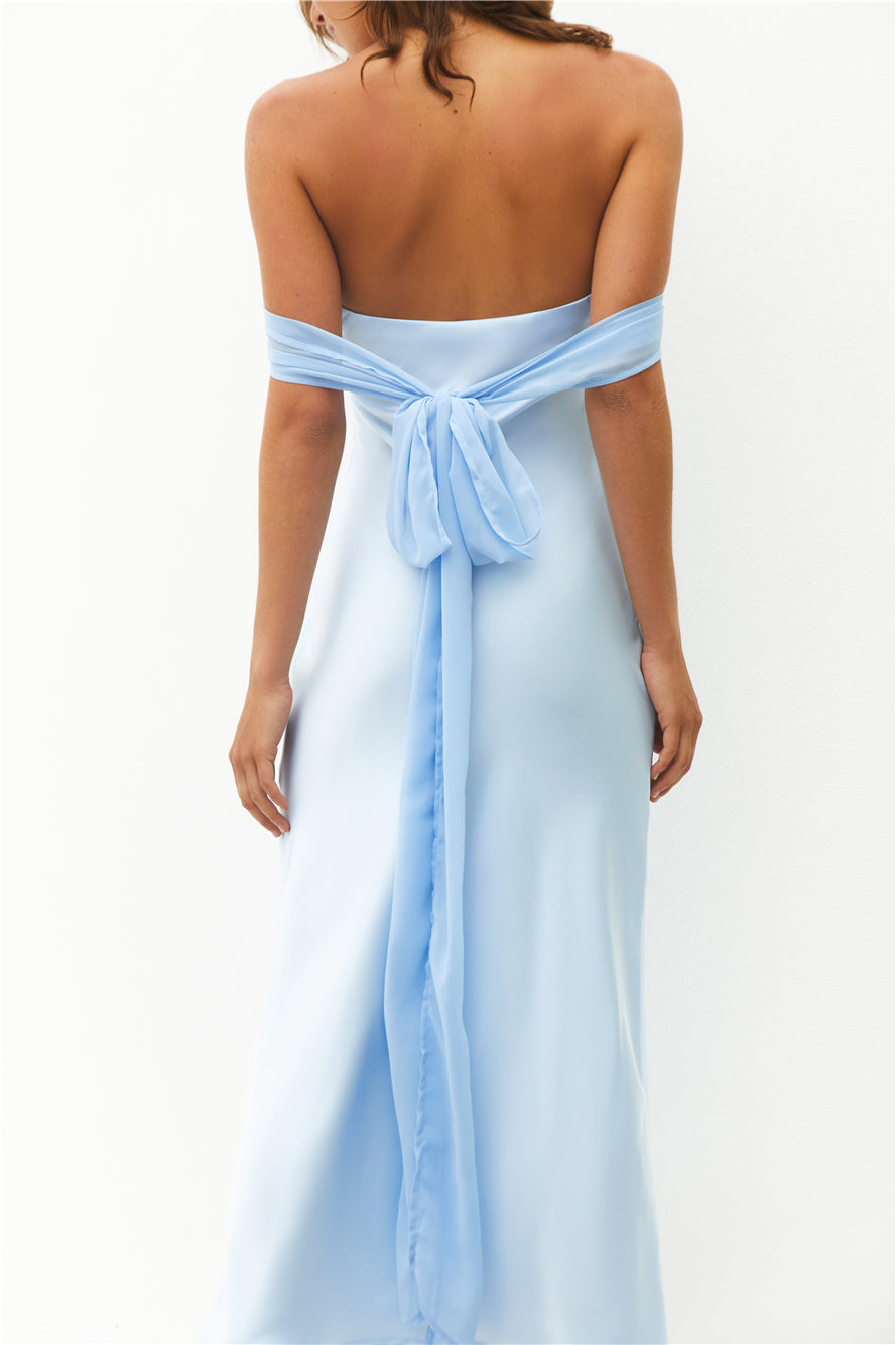 cleocakes blue dress De La Vali Cleodora Maxi Dress