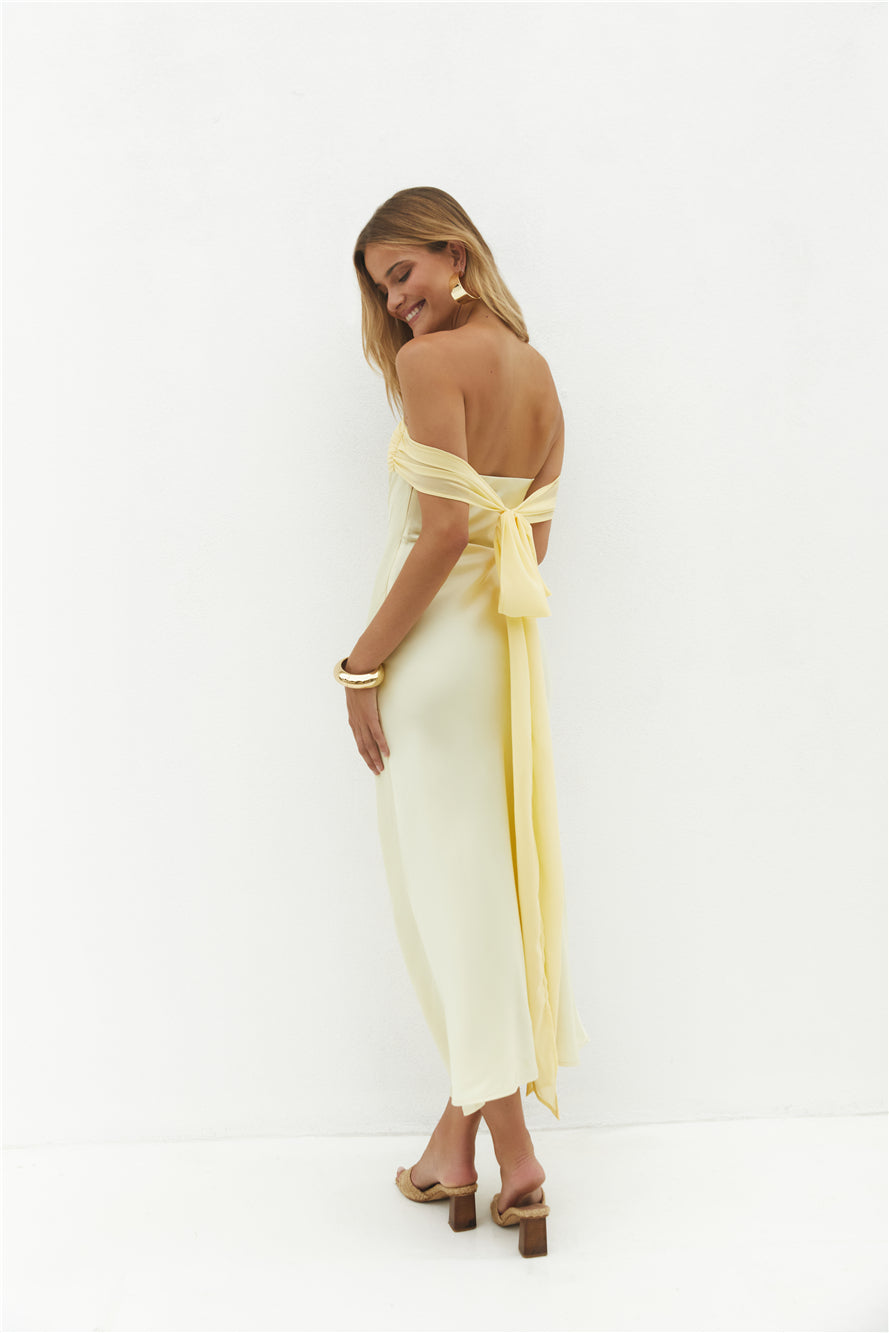 Cleo Cove Strapless Maxi Dress Butter Yellow | Fortunate One Cleo Cove Strapless Maxi Dress Butter Yellow | Fortunate One