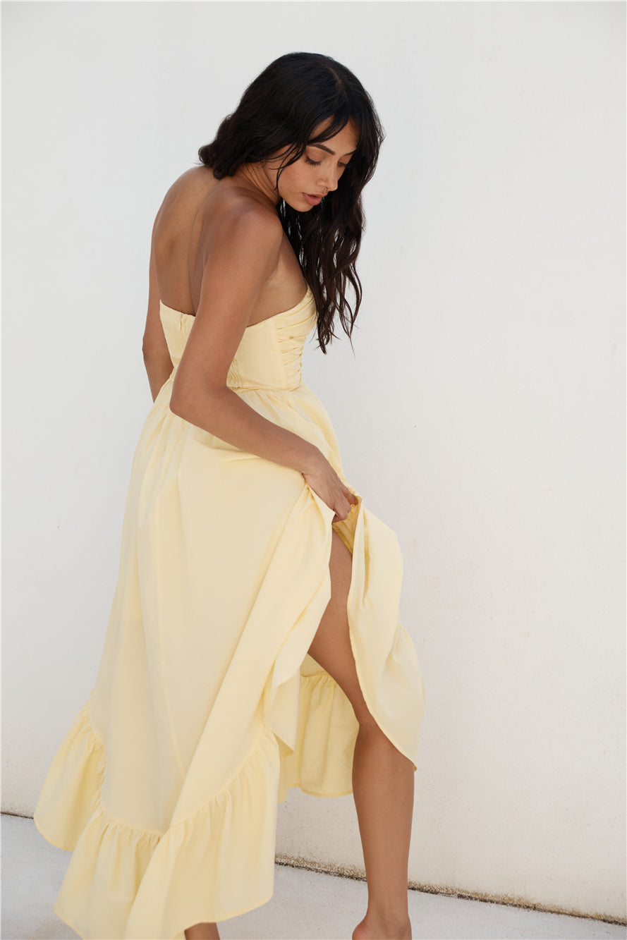 Love In The Summer Maxi Dress Yellow Love In The Summer Maxi Dress Yellow