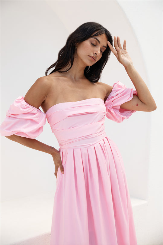 Floretta One-Shoulder Maxi Dress - Pink