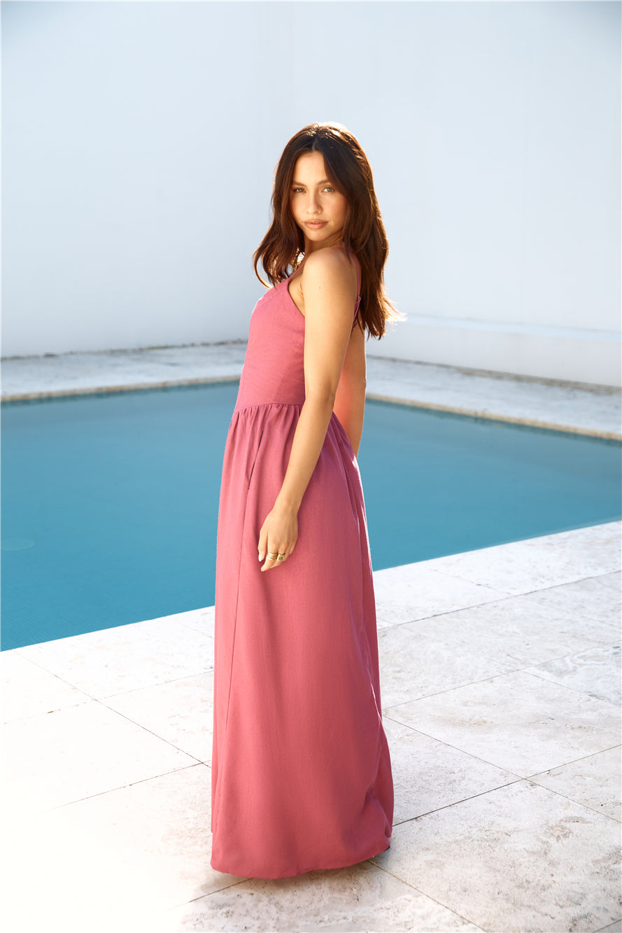 seven wonders pink dress Unity Maxi Dress