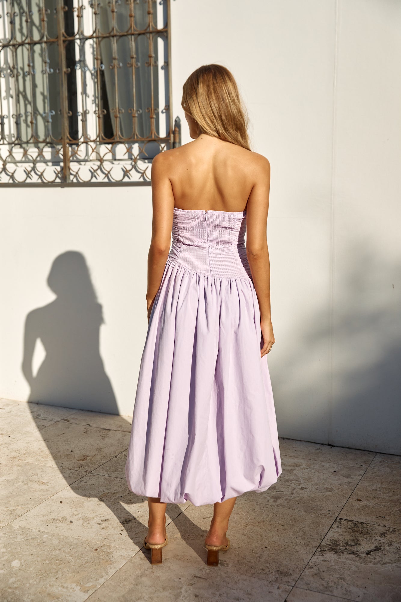See You Tonight Bubble Hem Midi Dress Lilac Size M See You Tonight Bubble Hem Midi Dress Lilac Size M