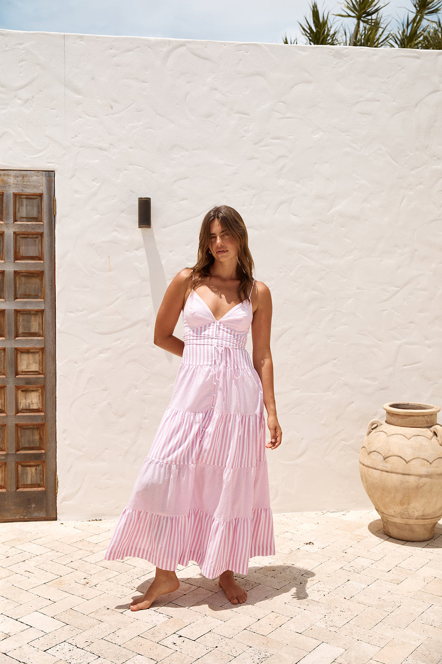 Picnic Season Maxi Dress Pink | Fortunate One Picnic Season Maxi Dress Pink | Fortunate One