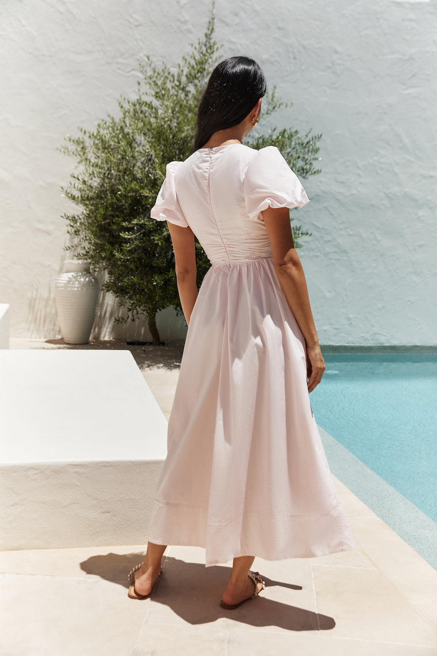 Simple Story Maxi Dress Pink Size L Simple Story Maxi Dress Pink Size L