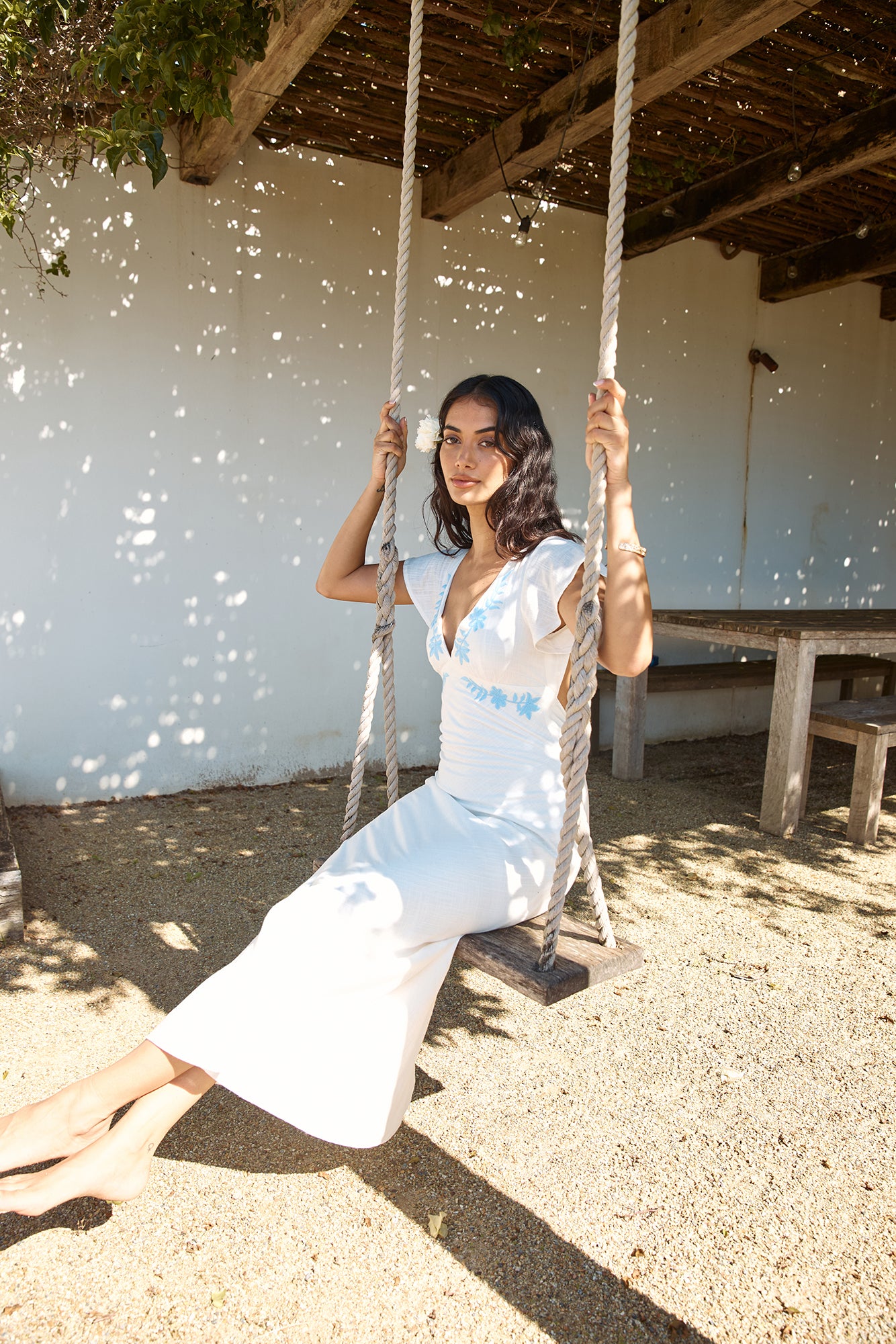 Sweetest Dreams Linen Maxi Dress White | Fortunate One Sweetest Dreams Linen Maxi Dress White | Fortunate One