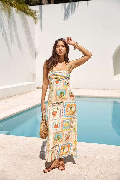 SEVEN WONDERS Agata Midi Dress Agata Print | Fortunate One