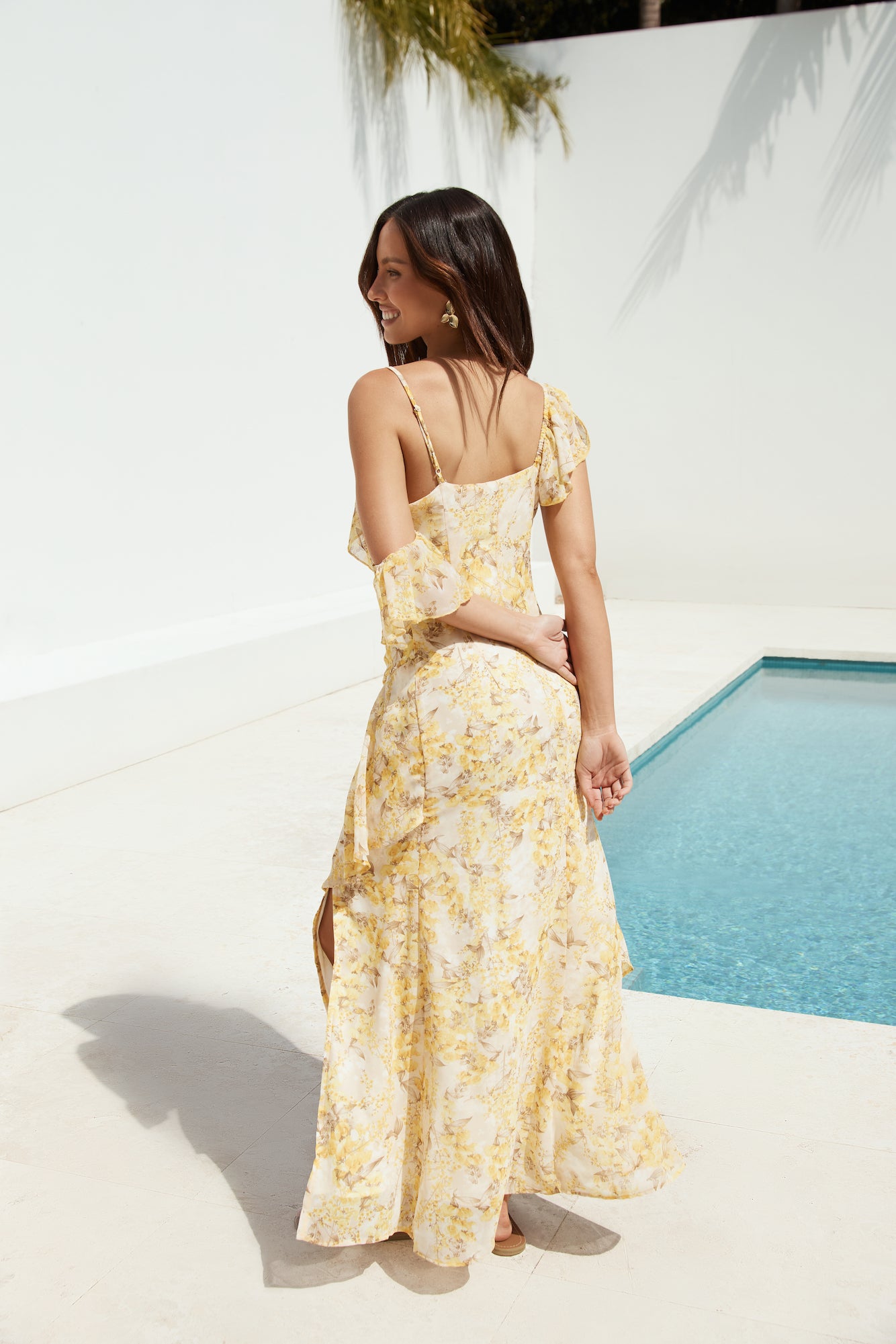 Summer Blossoms Maxi Dress Yellow | Fortunate One Summer Blossoms Maxi Dress Yellow | Fortunate One