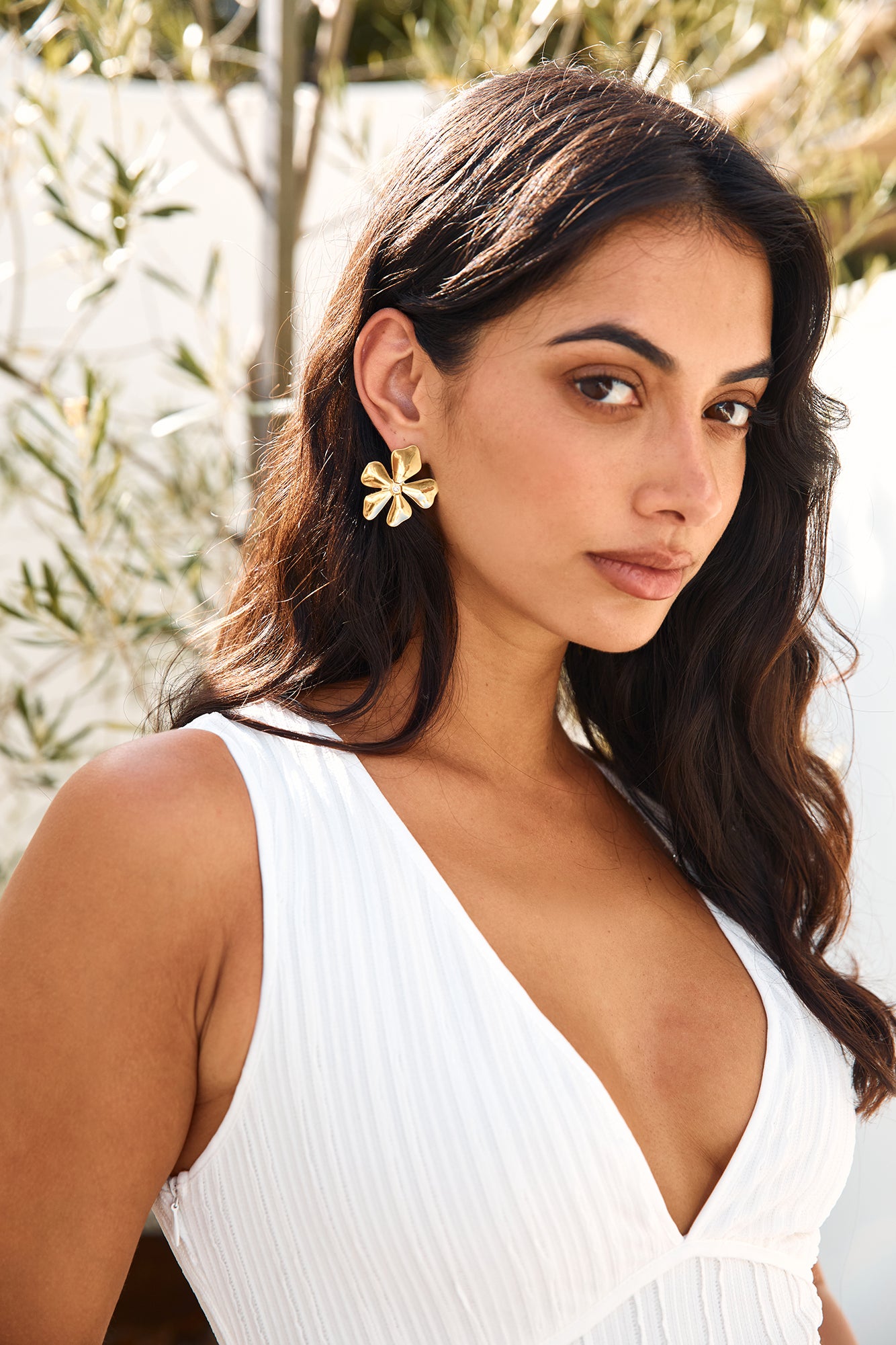 18k Gold Plated Blossom Love Earrings Gold Size One Size