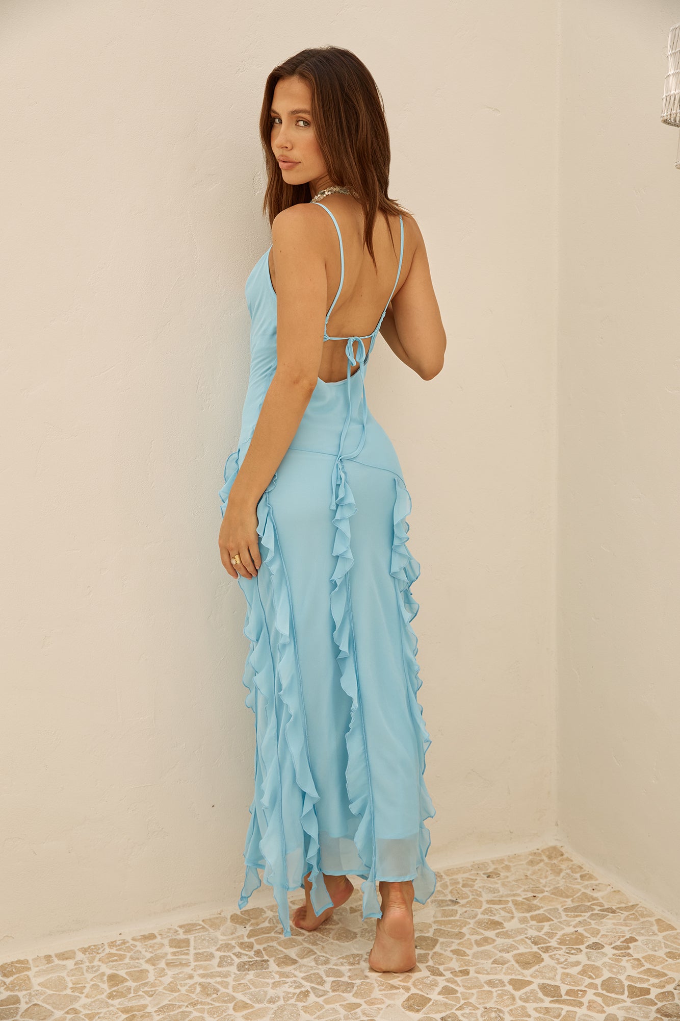CHARLIE HOLIDAY Cheyenne Maxi Dress Sky Blue | Fortunate One CHARLIE HOLIDAY Cheyenne Maxi Dress Sky Blue | Fortunate One