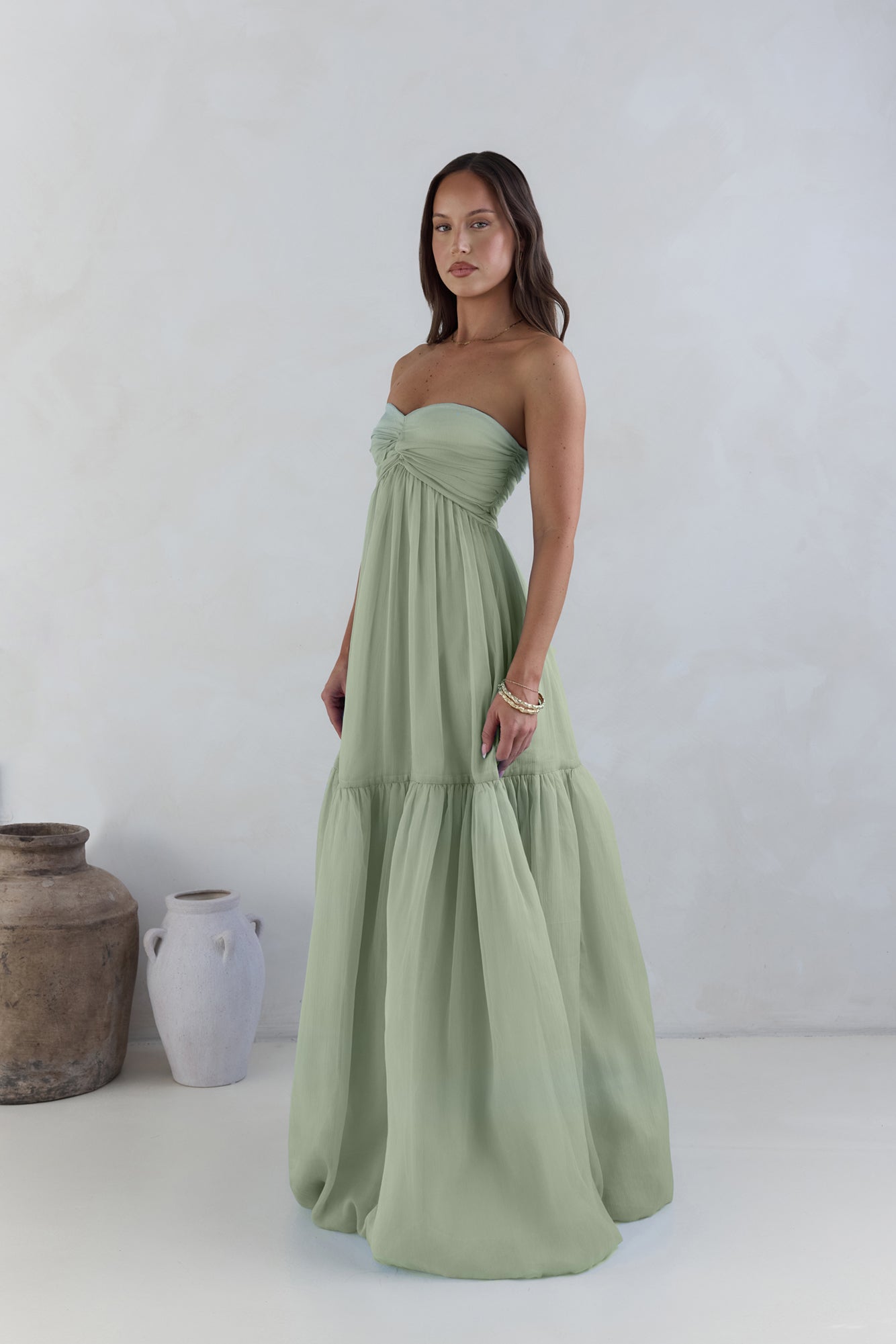 cascalone maxi dress sage Cascalone Maxi Dress Sage