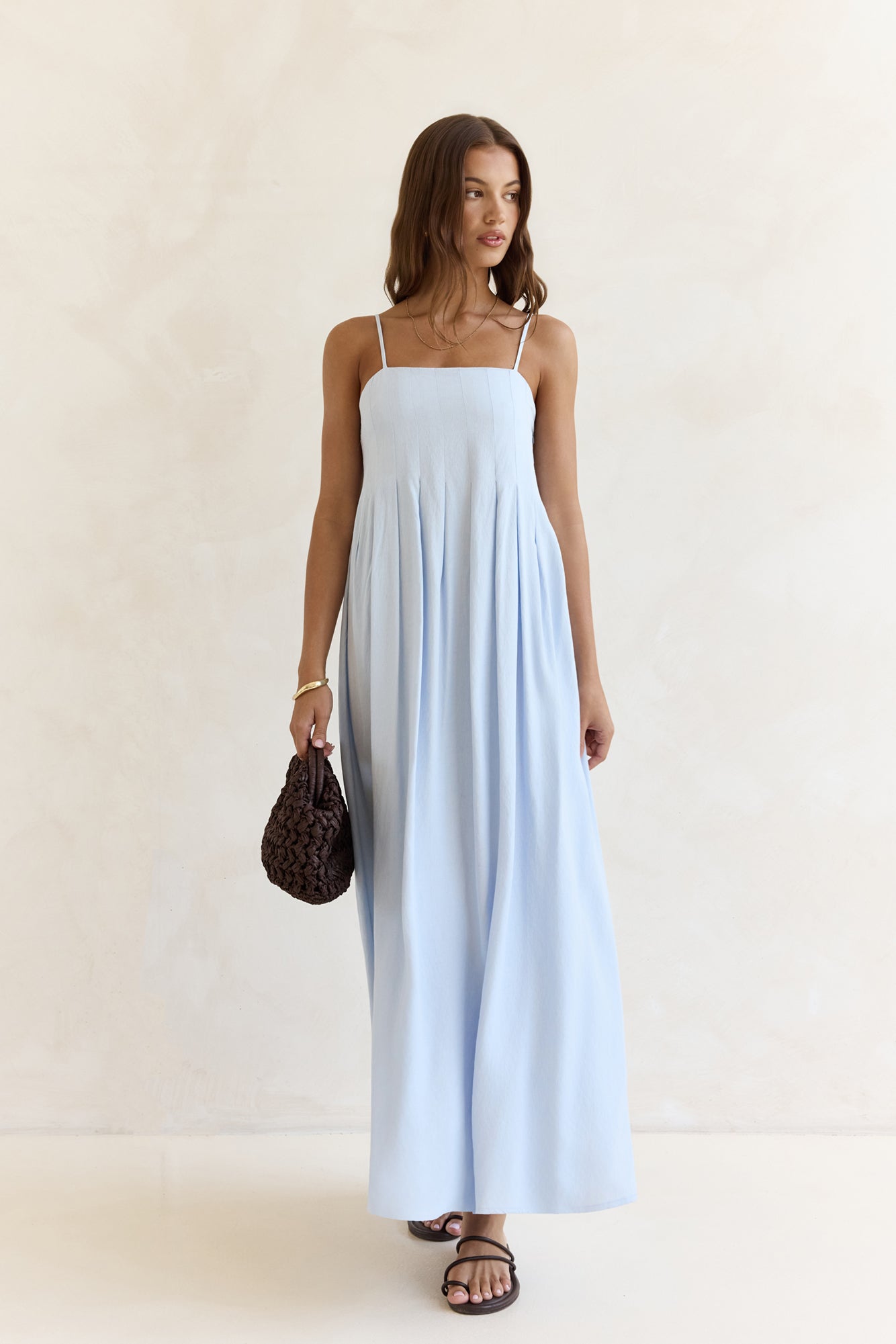 skies are blue maxi dress Fortunate One colour:coti-dress-rosa-powder-blue 35.5 26.5 Celine Chiffon Long Sleeve Size:US SIZE 12