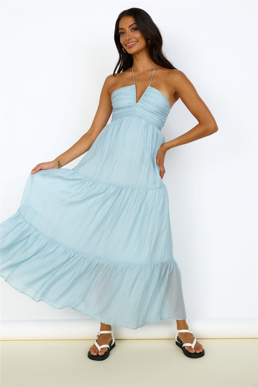 chinese dress ladies Heavenly Delight Maxi Dress Blue