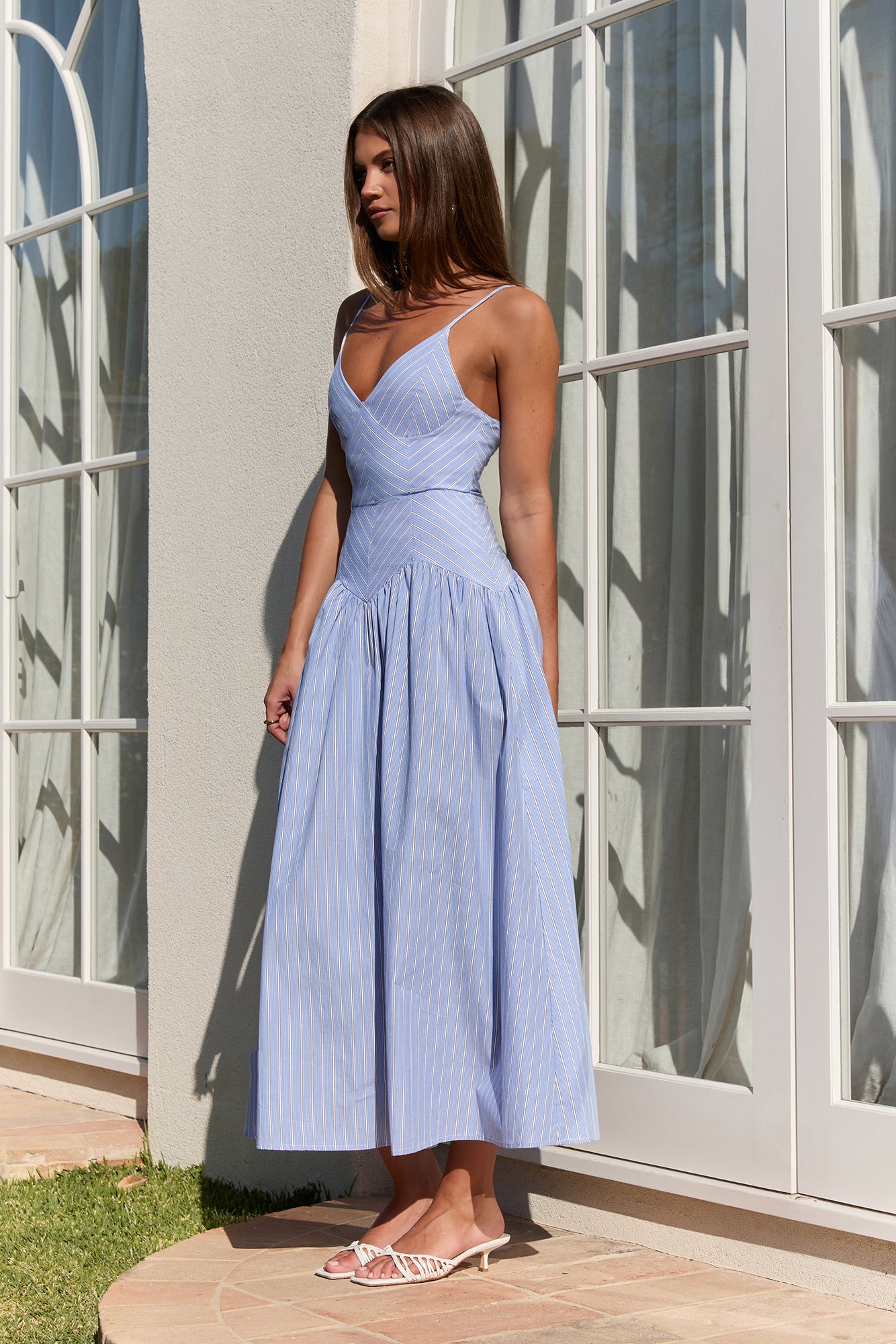 Set Sail In Style Maxi Dress Blue