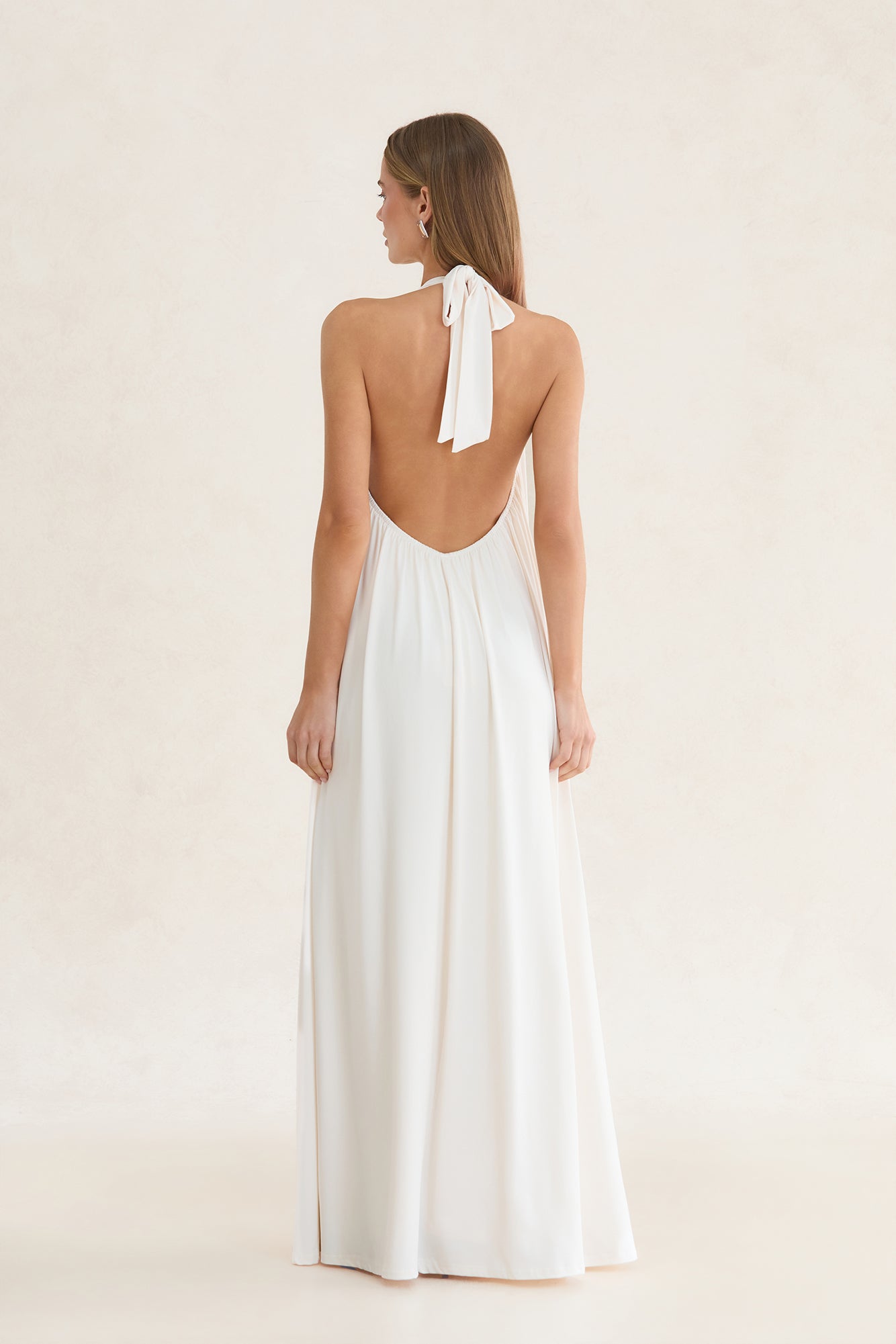 Takoda Halter Maxi Dress Cream