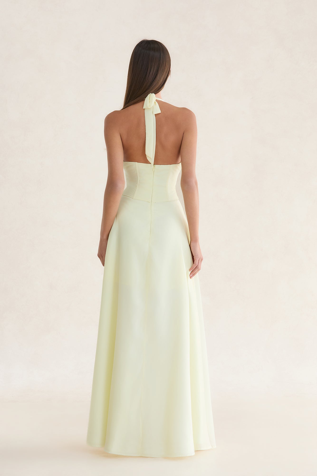 Fiorina Halter Maxi Dress Yellow