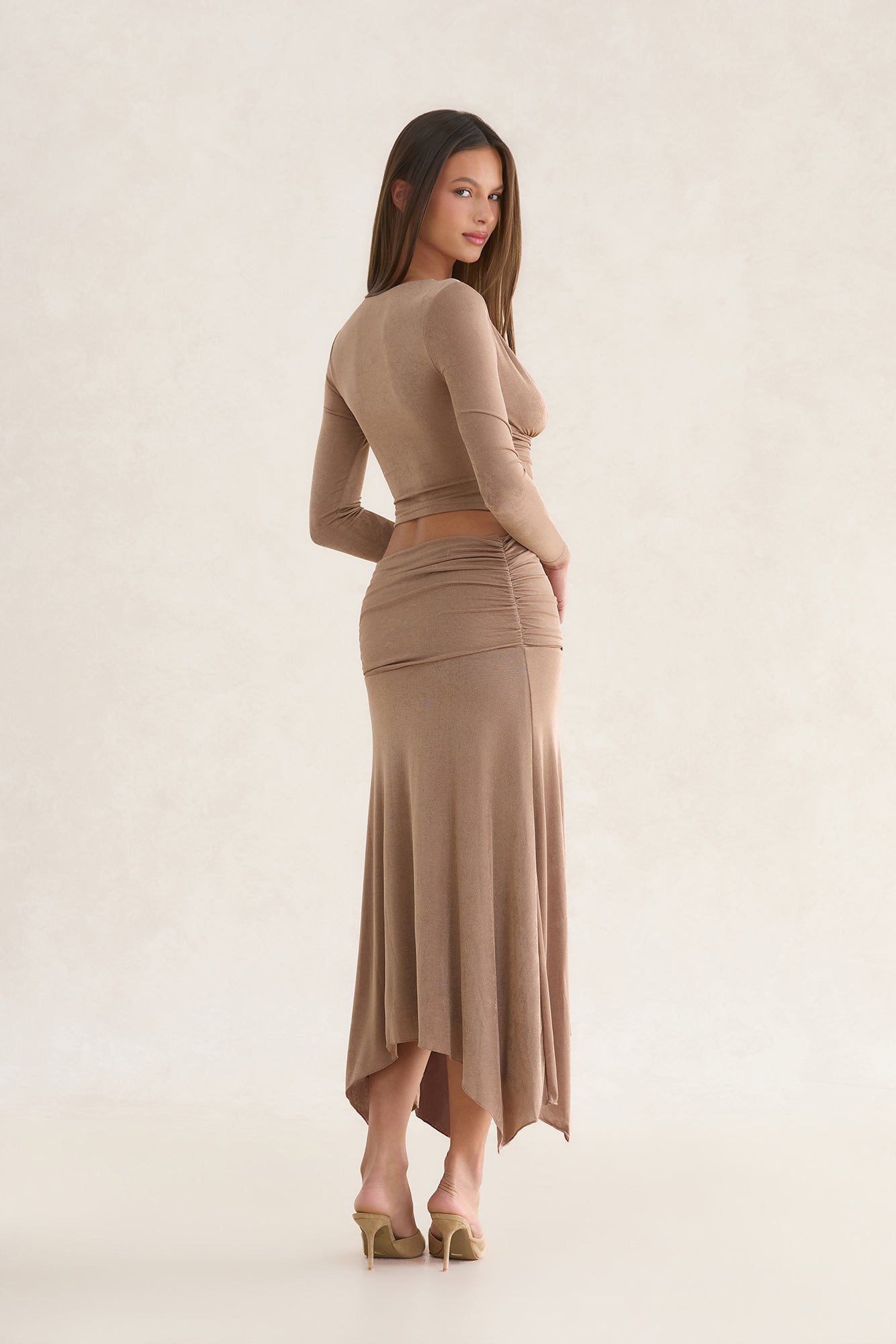 Editorial Evening Long Sleeve Top Mocha