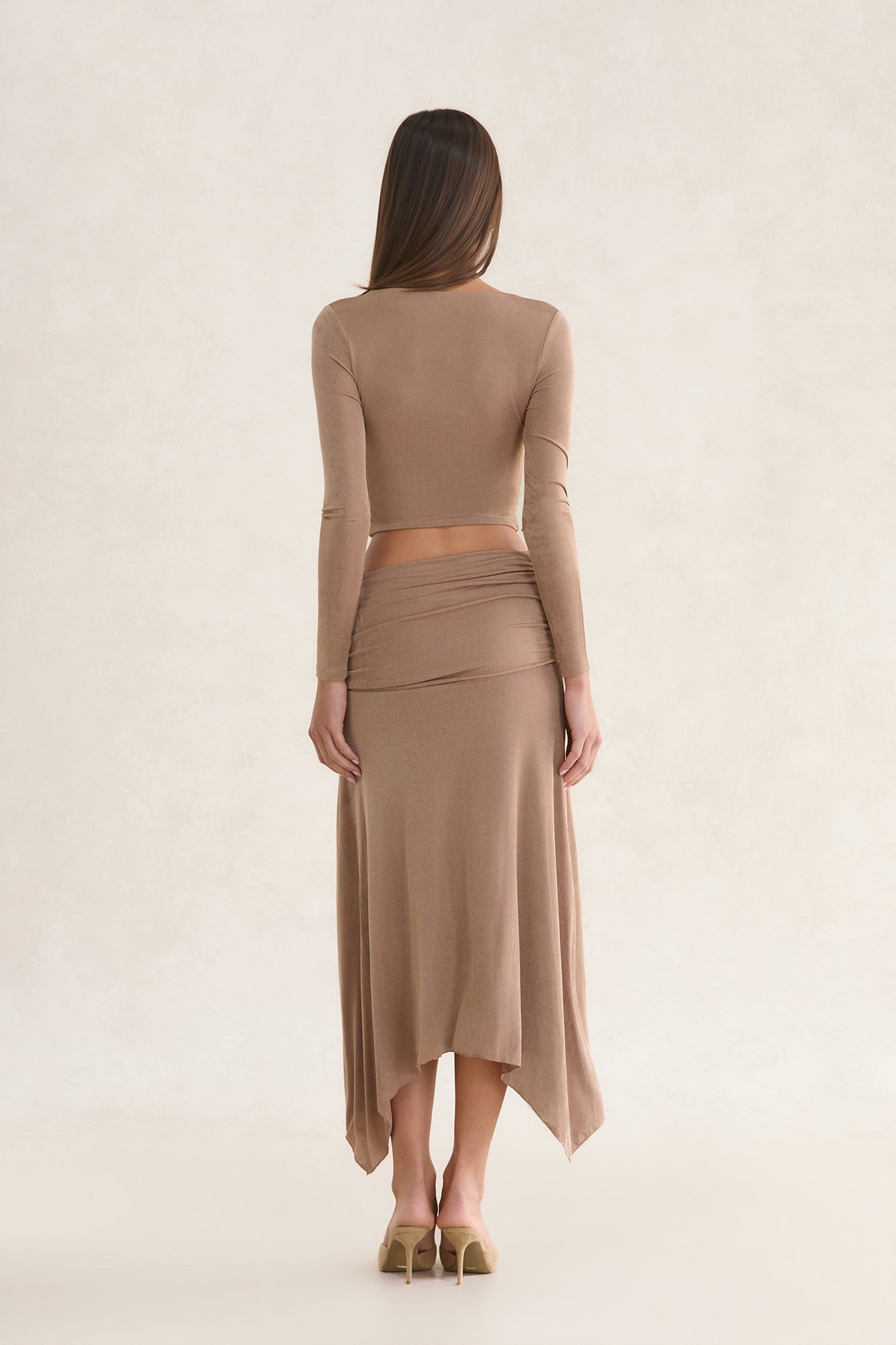 Editorial Evening Long Sleeve Top Mocha